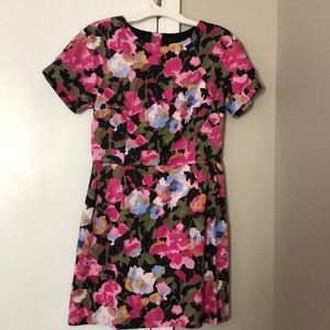 Pink Floral French Connection dress with pockets